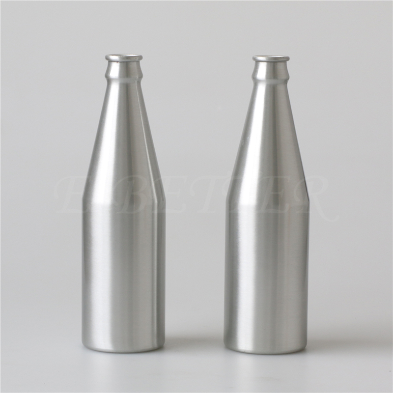 厂家定制 330ml优质卡口啤酒铝瓶抛光白酒红酒饮料包装金属瓶
