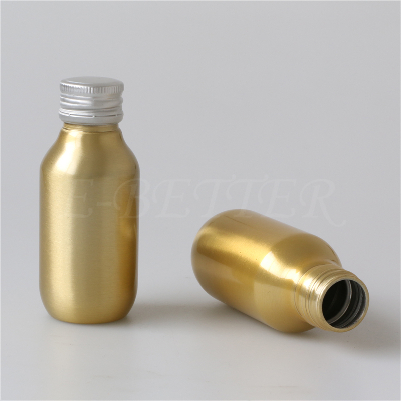 厂家定制 250ml果汁饮料螺口抛光铝瓶食品级铝制包装金属瓶