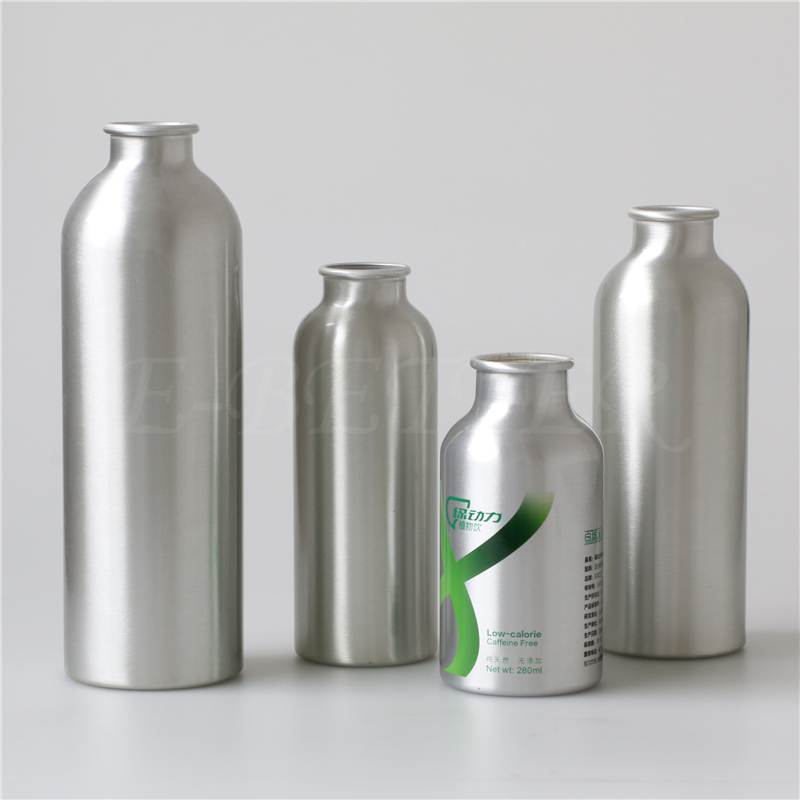 厂家定制 750ml铝制啤酒瓶抛光内涂环氧树脂白酒饮料卡口铝瓶