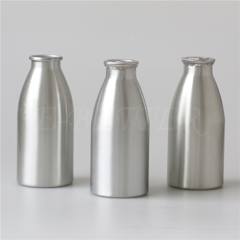厂家定制 300ml新款饮料铝酒瓶 卡口啤酒金属螺口铝瓶
