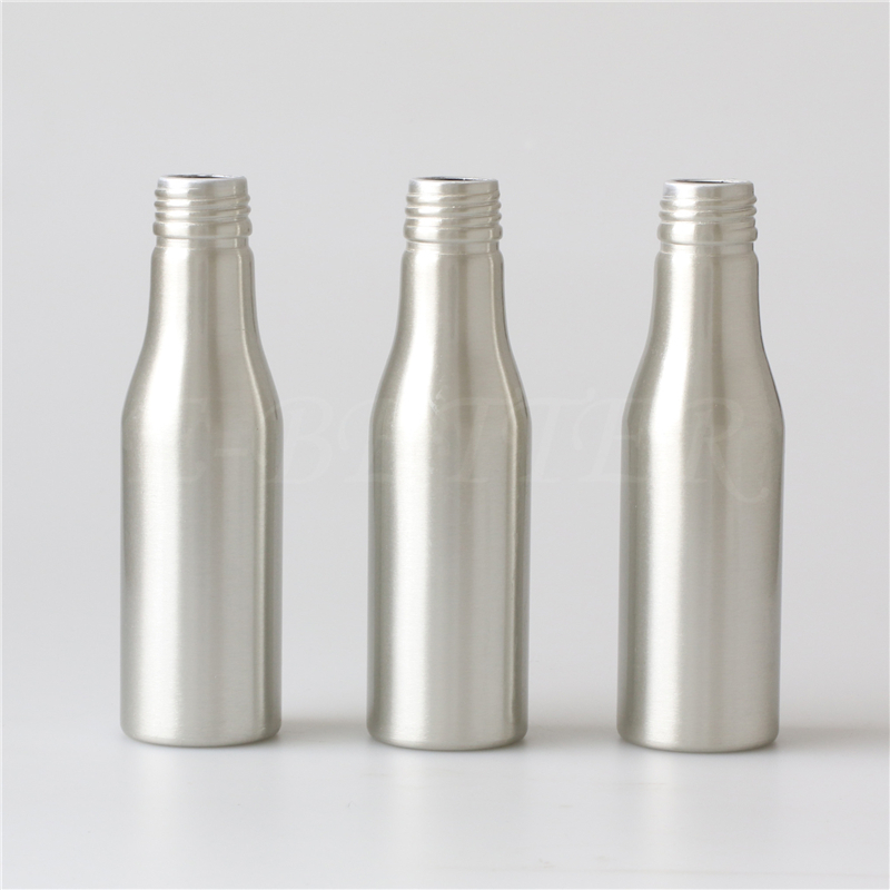 厂家定制 150ml啤酒饮料铝瓶可抛光螺口便携式酒水包装金属瓶