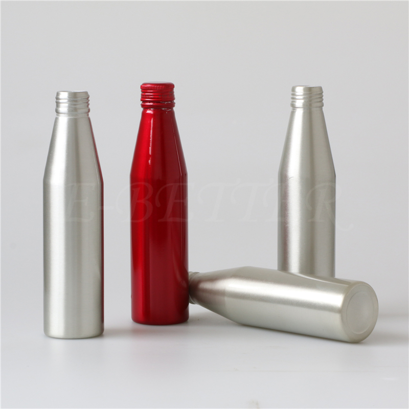 厂家定制 250ml螺纹口饮料铝瓶 铝制金属酒瓶